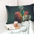 thumbnail image 6 of Joker Harley Quinn Pillowcase Cushion Pillow Covers With Hidden Zipper Pillow Case Decor For Bed Dorm Sofa Couch Car 14"x20", 6 of 8