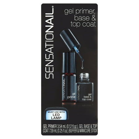 SensatioNail Gel Primer Base & Top Coat, 71722, 4 pc