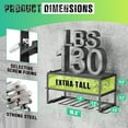 thumbnail image 2 of Yeabett Power Tool Organizer, 3 Layers Storage Rack with 4 Drill Holders, Heavy Duty Metal Floating Tool Shelf Garage Wall Mounted, 150Lbs Load Capacity, 2 of 8