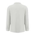 thumbnail image 6 of Women Crinkle Gauze Cotton Blend Oversized Button Down Shirt with Chest Pocket, Lightweight Summer Casual Top,White,S, 6 of 7