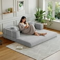 thumbnail image 4 of CHORRO Convertible Sleeper Sofa Bed,Compressed Floor Boneless Couch,Modular Modern Corduroy Sofa for Living Room Bedroom,Easy Assembly(Grey)78.8'', 4 of 11