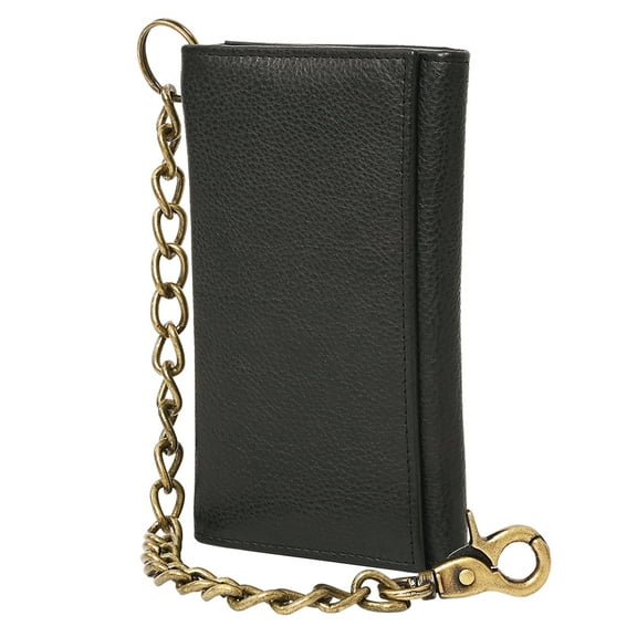 AT AMERICAN TANNER Genuine Leather Long Bifold Wallet For Men Women H6.5 X W3.25 X D1