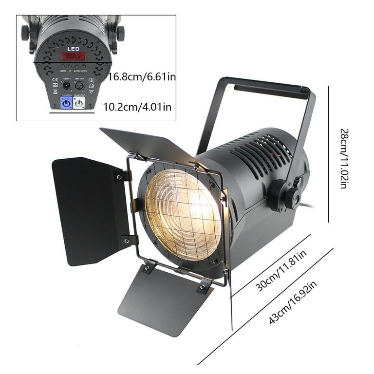 Miumaeov 200W LED Spot Stage Light 3200K Studio Fresnel Spotlight