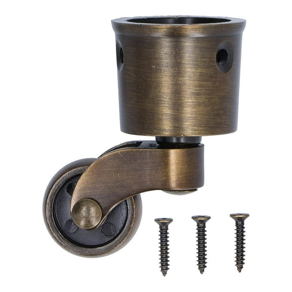 SLGHLSAHG Caster Wheels Round Cup, Casters Set of 4 Vintage Matt Wheels for Furniture Silent Threaded Casters Swivel Caster Wheels Threaded Stem Casters Locking Wheels Cart Wheels A65941