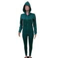 thumbnail image 3 of Gibobby Conjunto de sudadera y pantalones Moda mujer otoño dama Split 2 piezas traje deportivo conjunto Casual Color sólido traje(Verde,XL), 3 of 4