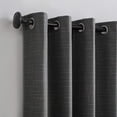 thumbnail image 3 of Sun Zero Brooks Burlap Weave Thermal Extreme Total Blackout Grommet Curtain Panel, 52" x 96", Coal 52 in x 96 in Coal, 3 of 9