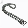 thumbnail image 2 of Gustavedesign 47 Inchs DIY Purse Metal Chain Strap Replacement Crossbody Shoulder Strap Handbag Iron Flat Chains -Black, 2 of 8