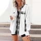 thumbnail image 1 of Chaqueta informal de manga larga sin capucha para mujer, abrigo de lana con botones y solapa holgada irregular con bolsillo, 1 of 4