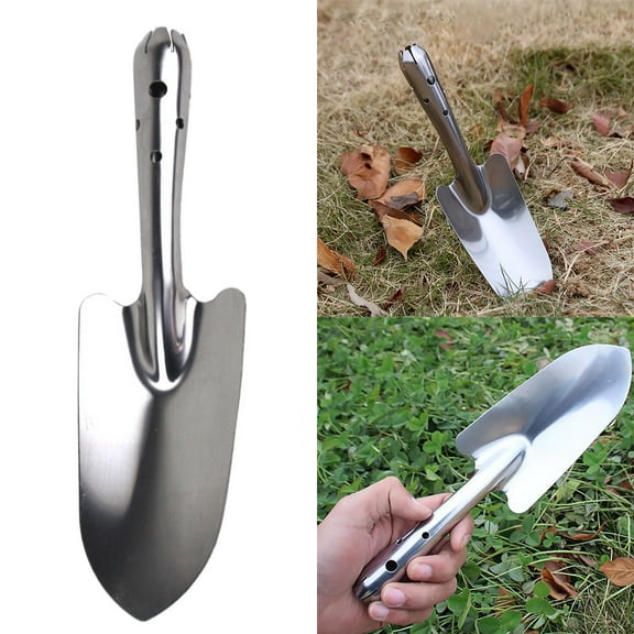 Garden Shovel Long Handle, Steel Shovel for Gardening, Rock Digging Tools High Grade Gardening Small Tip Shovel Stainless Steel Flower Shovel Small Garden Small Shovel Garden Gardening Tools