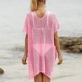 thumbnail image 3 of Ohufall Plus Size Swimsuit Cover Up for Women Summer Crochet Bathing Suit Cover Up Swimwear Beach Coverups, 3 of 4