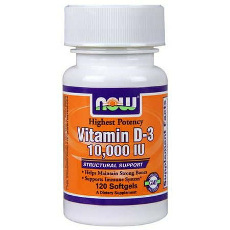 NOW Foods Vitamine D-3 10 000 IU - 120 gélules