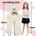thumbnail image 3 of Oso de Peluche Gigante SNOWOLF Blanco 140cm Peluche Suave, 3 of 6