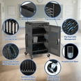 thumbnail image 5 of POCHAR 36 Device Charging Station for Laptops and Tablets - Chromebook Charging Cart with Keypad Lock for School, Classroom, Library, Office, 5 of 10