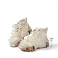 thumbnail image 6 of High Top Sneakers for Women Rhinestone Glitter Platform Shoes Fashion Non Slip Sparkly Casual Athletic Footwear Daily Party Wear White Size 6, 6 of 7