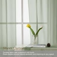 thumbnail image 6 of Patin Sage Green Sheer Curtains for Living Room 120 Inches Long 2 Panels, Voile Solid Airy Window Curtains for Bedroom, Privacy Home Decor Rod Pockets Comfort Drapes, Each Panel 59" W x 120" L, 6 of 9