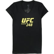 UFC Womens 248 Two Title Fights Graphic T-Shirt, Black, X-Large