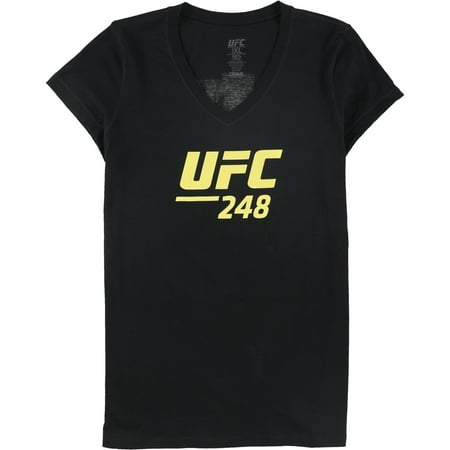 UFC Womens 248 Two Title Fights Graphic T-Shirt, Black, X-Large