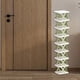 thumbnail image 4 of Organizador de estantes, estante de almacenamiento, ahorra espacio, estante de plástico de 2 niveles, plegable, portátil, para dormitorio, alta capacidad, plástico resistente, construcción, 4 of 9