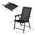 thumbnail image 3 of Giantex Folding Dining Chair, Portable Armrest Chairs for Indoor & Outdoor Use, 3 of 8