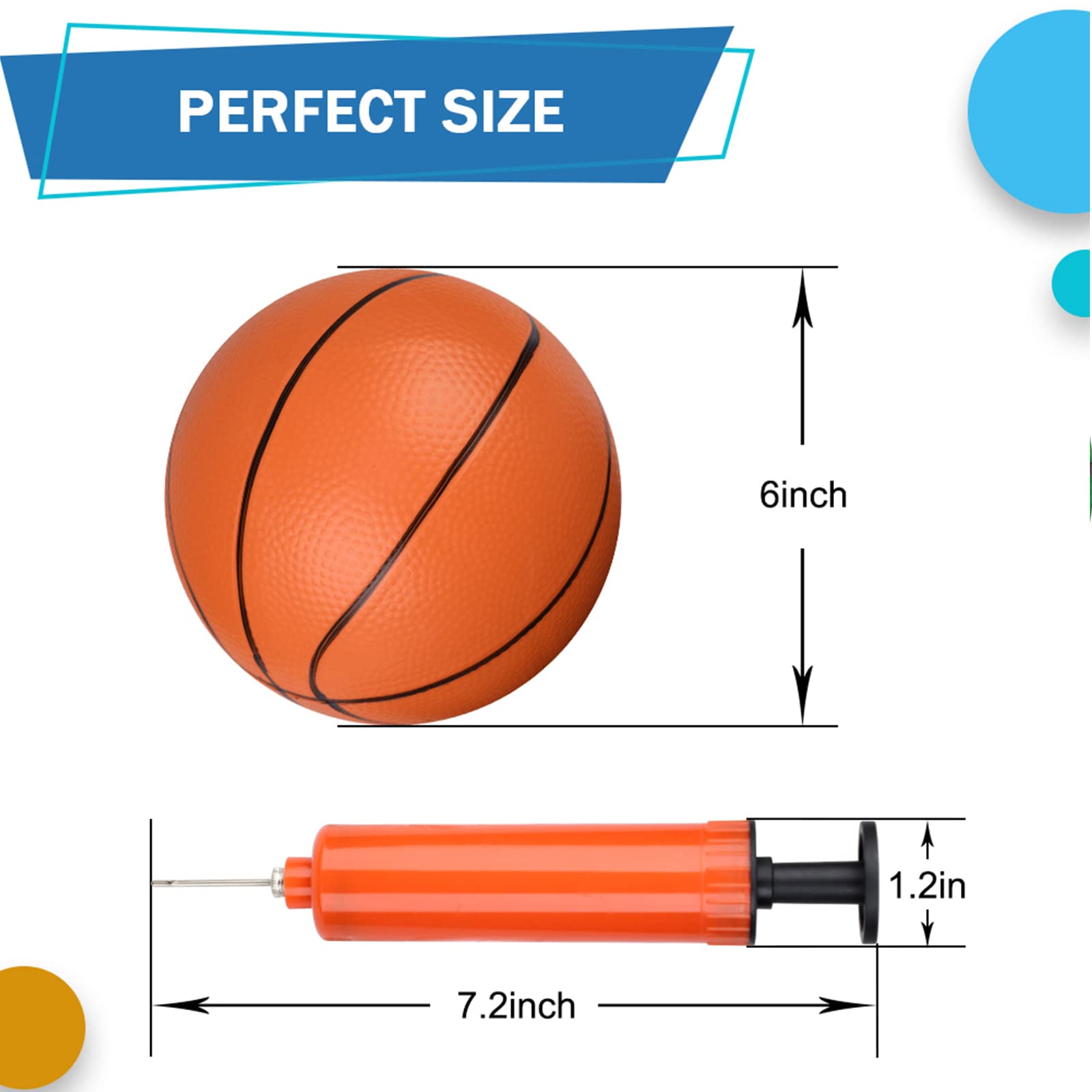 Anzmtosn 6-Inch Mini Basketball Set, 5-Pack photo 2