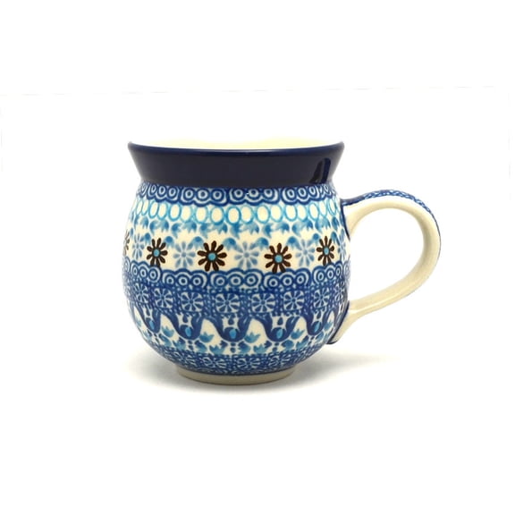Polish Pottery Mug - 11 oz. Bubble - Blue Yonder
