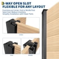 thumbnail image 3 of 2-pack 6FT No-Dig Fence Post for Privacy Panels, Heavy Duty Adjustable Matte Black Metal Post for Hard Surface Mount, 3 of 7