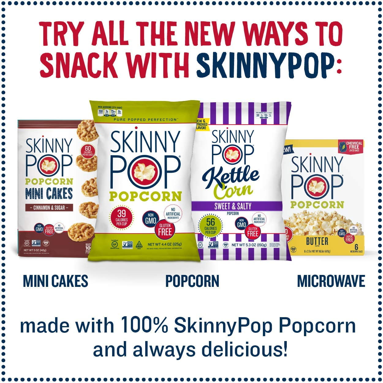 Skinnypop Ready To Eat Sweet and Salty Popcorn, 1.9 Ounce -- 12 per case.