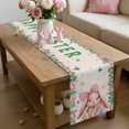 thumbnail image 6 of Easter Rabbits Table Runner 72 Inches Long for Kitchen Dining, Spring Floral Eggs Butterflies Bunny Leaf Beige Dresser Scarf Farmhouse, Dining Table Decorations for Wedding/Parties, 18 x 72 In, 6 of 8
