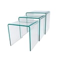 thumbnail image 2 of Heavenly Collection Nesting Table, Glass Nesting Table, Un-tempered Glass Nesting Table, Bent Glass Nesting Table, Waterfall Nesting Table, Set Nesting Table, 2 of 9