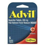 Advil 6060937 200 mg Pain Reliever & Fever Reducer, Orange - Pack of 6