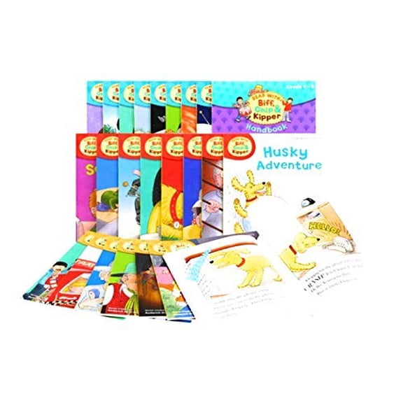 Pre-Owned Read with Biff, Chip & Kipper Set Phonics and First Stories 33 Books Collection Level 1-3 by Roderick Hunt and Alex Brychta (Paperback), English