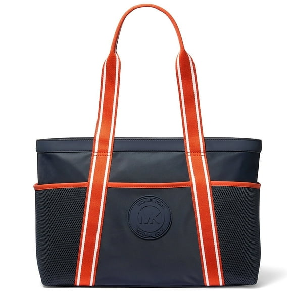Michael Kors Lautner Large Nylon East West Zip Tote Bag (Navy)