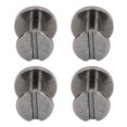 thumbnail image 4 of 100 juegos de tornillos de encuadernación de Metal Chicago, superficie de arco de latón galvanizado, cabeza plana redonda de cuero, tornillos de remaches DIY, 9x6,5mm, gris plateado, 4 of 12