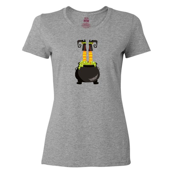 Inktastic Halloween, Witch Cauldron, Witch Legs, Potion Women's T-Shirt
