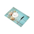 thumbnail image 3 of MKHERT Summer Blue Wooden Seashell Starfish Placemats Table Mats for Dining Room Kitchen Table Decoration 12x18 inch,Set of 4, 3 of 4