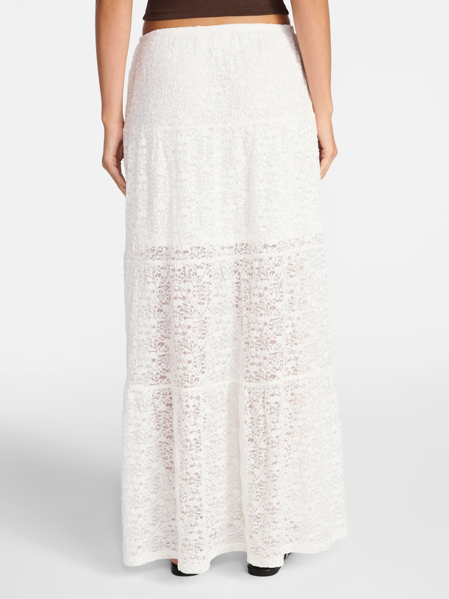 No Boundaries Lace Tiered Maxi Skirt, Women's XXS-XXL