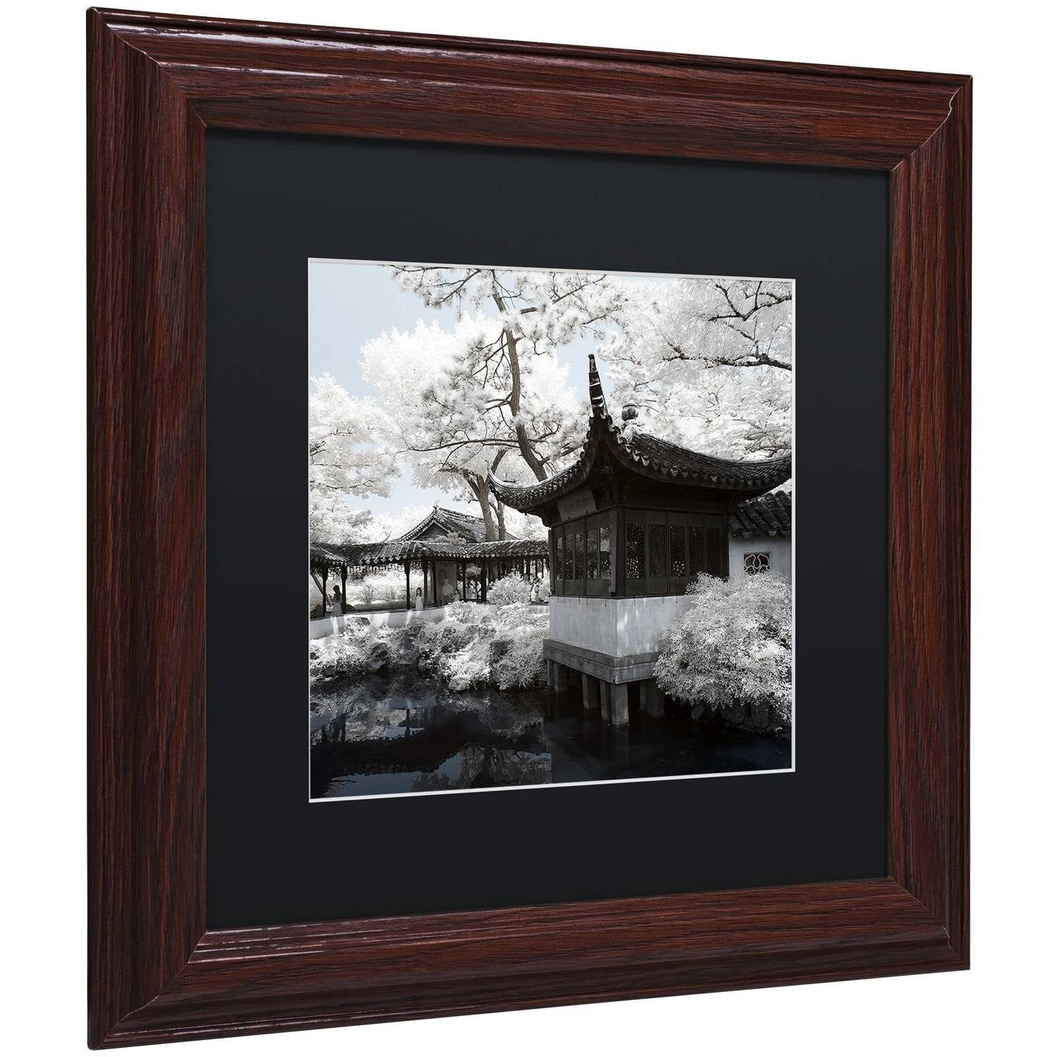 Trademark Fine Art "Winter Temple" Canvas Art by Philippe Hugonnard, Black Matte, Wood Frame