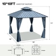 thumbnail image 6 of Segmart 106" x 106" Hardtop Gazebo, Anti-corrosion Ability, 6 of 9