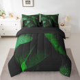 thumbnail image 2 of Green Leaves 7 Piece Bedding Sets Full Size,Dew Pattern Comforter Set Rustic Farmhouse Bed In A Bag Teens Adult Bedroom,Soft Microfiber Reversible Sheet Set,2 Pillow Cases, 2 of 5