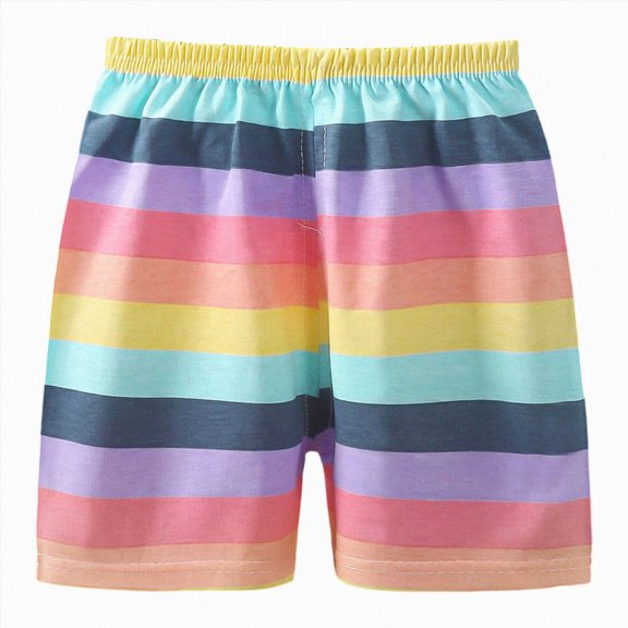 KPOPLK Cotton Shorts for Boys Summer Casual PJS Khaki Shorts Elastic Waist Shorts with Pockets 3M-4Years Size 5-6 Years,Multicolour
