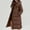 Brown, variant on Women Winter Cold Down Coat Long Goose Down Thickened Windproof Hood Slim Fit Warm Snow Coat