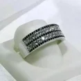thumbnail image 3 of 2.00Ct Round Cut Simulated Black Diamond Wedding Mens Pinky Band Ring 14K White Gold Plated 925 Sterling Silver, 3 of 4