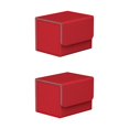 thumbnail image 4 of Vogacara Caja de almacenamiento para cartas coleccionables, organizador portátil para juegos, estuches coleccionables, contenedor, accesorio de Rojo 2piezas Vogacara  CBP255156, 4 of 5
