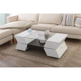 thumbnail image 2 of Bowery Hill Contemporary Wood Coffee Table in White, 2 of 6