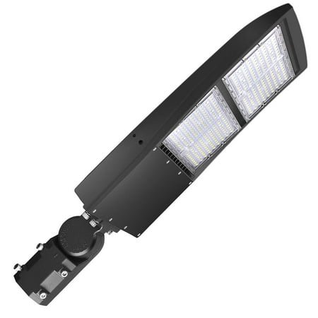 OSTEK 300W LED Shoebox Street Lighting 42000LM LED Area Pole Fixture for Parking Lot Lighting IP65 Outdoor Commercial Area Road Lighting 5000K 100-277V DLC UL