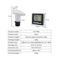 thumbnail image 2 of Wireless Ultrasonic Water Tank Liquid Level Meter with Temperature Sensor Water Level Time Display Low Battery Indicator, 2 of 5