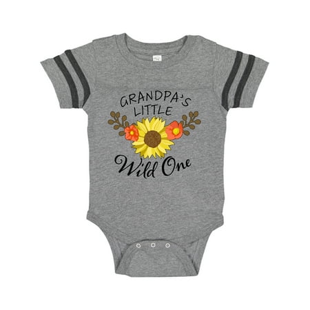 

Inktastic Grandpa s Little Wild 1 with Beautiful Sunflower Gift Baby Boy or Baby Girl Bodysuit