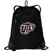 UTEP Drawstring Bag TWO SECTION UTEP Miners Cinch Pack Backpack - Unique Mesh & Microfiber
