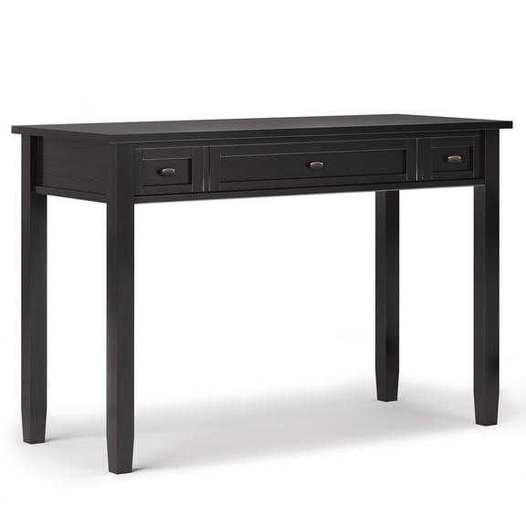 Warm Shaker 48 inch Wide Solid Wood Transitional Desk in Hickory Brown