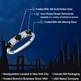 thumbnail image 2 of Gem Stone King 925 Silver and 10K Yellow Gold Black Onyx and White Moissanite Wedding-Bands Ring for Women | 1.12 Cttw | Round 4MM | Gemstone December Birthstone | Size 9, 2 of 7